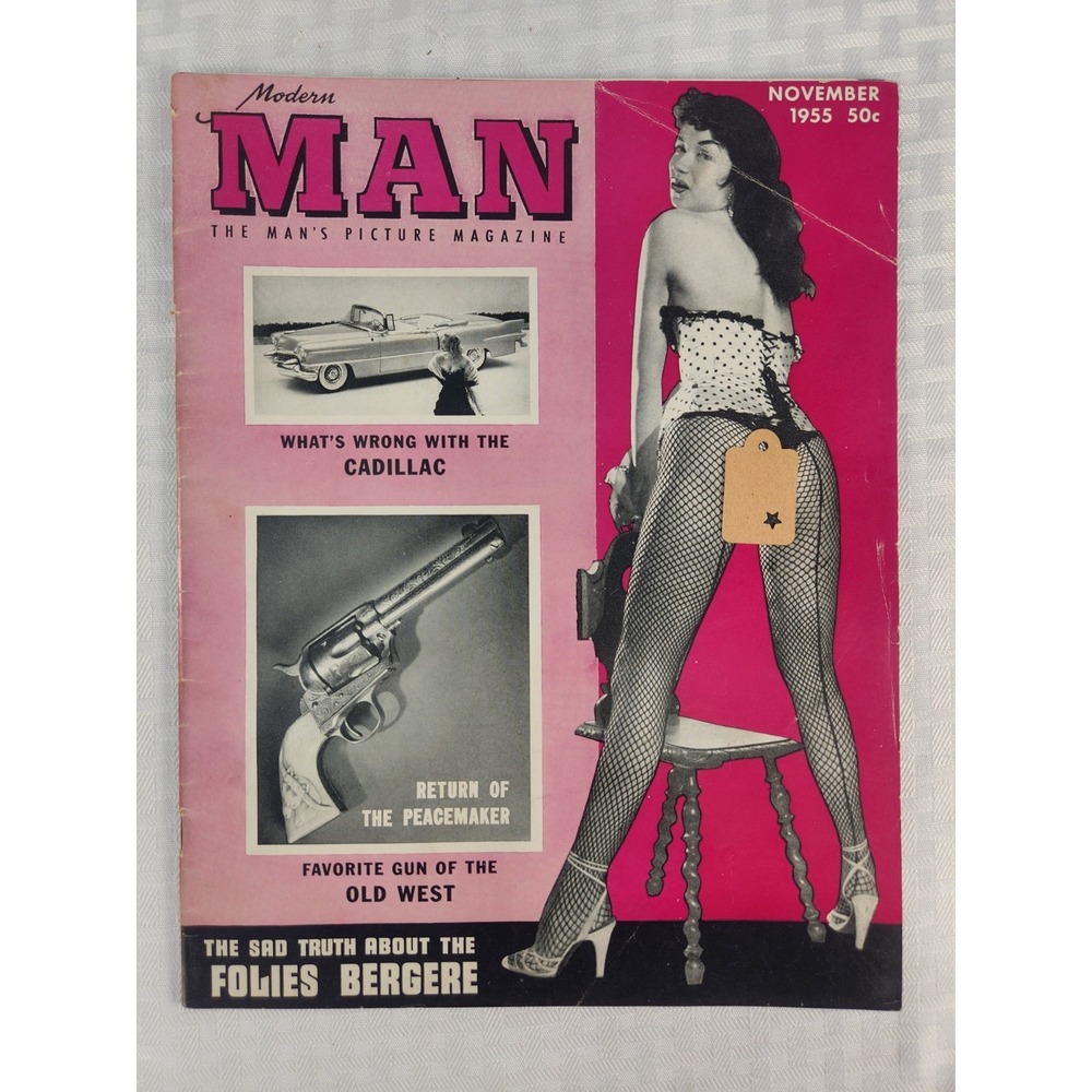Modern Man #3 1955- Rita Cadillac Fishnet Stocking Cover Very Fine Condition
